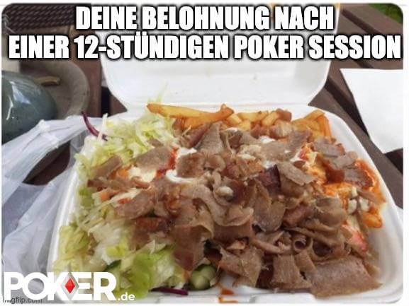 D&ouml;ner Teller zum Mitnehmen beim Pokern